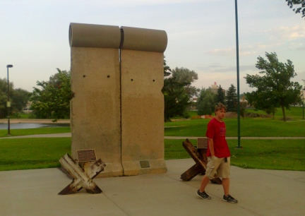 Blake at the Berlin Wall Piece in Rapid City SD 2014-06-30