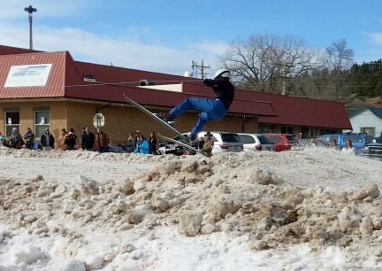 Skijoring Wipe Out 2016-02-20 Sundance WY Winter Fest