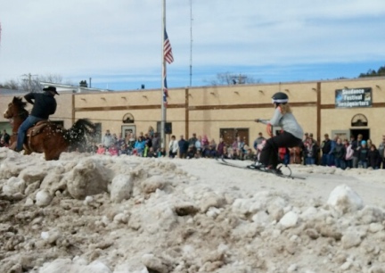 Horse Skijoring Sundance WY Winterfest 2016-02-20