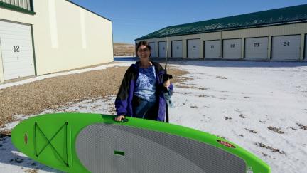 Marna with New SUP Board 2015-11-27