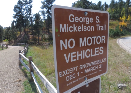 Mickelson Trail Sign