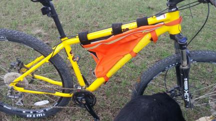 Bicycle Frame Bag Orange Prototype